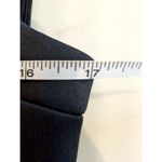 Karl Lagerfeld Paris Black Sheath Dress Cap Sleeve V Neck Zipper Size 6 Black Photo 3