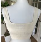 Spiritual Gangster Amara Wide Rib Seamless Crop Tank Top M/L Heather Cream NWT Photo 1