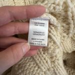 Love Tree  Cream Cable Knit Chunky Turtleneck Sweater Women’s Large‎ Cropped Knit Photo 5