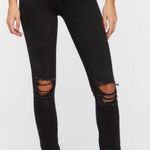 Forever 21 Distressed Knee High Rise Skinny Jeans Black Size 28 NWT Photo 9