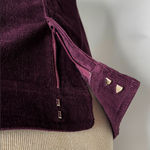 Kenar Corduroy Mod Mini Skirt in Burgundy Size 6 Photo 6