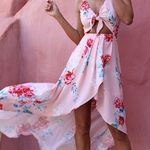 Hello Molly Pink Floral Formal Dress Photo 0