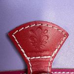 Vera Pelle Leather Crossbody Bag Saddle Bag Italian Leather Small Purse Travel Purple Photo 9