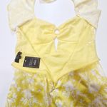 Michael Costello  x REVOLVE Sabrina Mini Dress in Yellow & White Large Photo 10