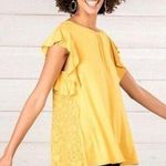 Matilda Jane Mustard Yellow Bocce Ball Top Sz S Photo 0