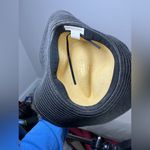 Permanent Vacation Two Tone Paper Woven Floppy Brim Hat One Size Black Photo 6