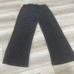 WAYF Black Wideleg Elastic Waist Pleated Pinstripe Trousers Pants Size XL Photo 0