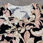 Chico's  Womens M Print Scroll V Neck Long Sleeve Sweater Career Photo 1