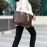 La Mansio One coffee brown luxury 3 in 1 laptop travel backpack tote Photo 5