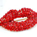 Red Rhinestone Lip Brooch, Lapel Pin NWT Photo 2
