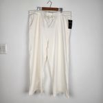Zac and Rachel Tie Waist Crop Pants in Cream Color Size XXL NWT Photo 6