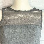 H&M gray tank top with crochet panel Size Small Photo 3