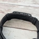 Leather? Tie Bracelet with Protect Animals Charm Black Photo 10