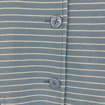 Talbots Light Blue White Stripe Ribbed Sailor Nautical Button Up Blazer Jacket Photo 3