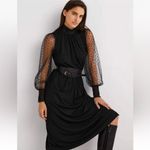 Boden Black Tulle Sleeve Midi Party Maxi Dress Size 14 NWT Whimsigoth Goth Witch Photo 14