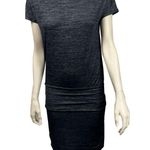 Athleta Gray and Black Heathered Odyssey Tee Dress Essence Hooded Tunic Photo 2