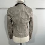 BLANK NYC Size M Life Changer Taupe Vegan Leather Full-Zip Moto Jacket Neutral Photo 2