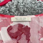 Active USA Rose Print Kimono Cardigan Valentines Red Pink New Medium Photo 11