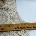 Bailey blue Cream Sleeveless Laser Cut Lace Overlay Fully Lined Dress XL Cream Photo 7