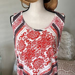 Lucky Brand  large 100% cotton boho Americana paisley comfy summer tank top​​​ Photo 0