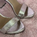 mix no. 6 Silver Women's Metallic Ankle Strap High Heels Block Classy Shoe 6.5 Photo 1