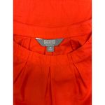 Merona Womens Top Chic Orange Short Sleeve Pleated Blouse Size M 100% Cotton Photo 1