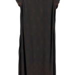 Fusion Viscose Gray with Gold Tassels and Beads Short Cap Sleeve Dress Sz Small Photo 7