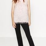 ZARA  Fringe Blush Sleeveless Top L Photo 2
