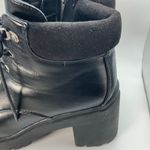Cushionare Cushionaire Remy Black Lace-Up Lug Sole Chunky Heel Boots Size‎ 9.5M combat punk Photo 6