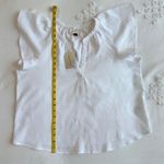 Universal Threads NWT Universal Thread Women's Flutter Short Sleeve Blouse - White - S Photo 9