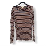 Michael Kors Women’s Striped Long Sleeve Top Size Small – Casual Knit Tee Photo 2