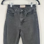 Everlane Women's High Rise Tapered Leg Skinny Jeans Charcoal Dark wash Size 25R Photo 11