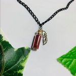 Masquerade Red Glitter Sparkle Necklace New Photo 4