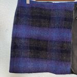 Karen Millen Blanket Plaid Wrap Mini Skirt Blue Black Size 8 Clueless Preppy Photo 3