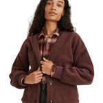 Madewell (Re)sourced Fleece Crop Cardigan XS Photo 0
