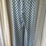 Elodie NWT Tie High Waist Retro Checker 70s Flare Bell Bottoms Wide Leg Pants S Photo 3