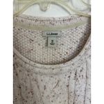LL Bean Speckled Cable Knit Sweater Size Medium Fisherman Preppy Classic Chunky Photo 2