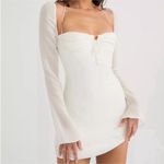 House Of CB  S D-DD Babydoll Ivory Chiffon Halter Mini Dress White‎ NWOT Photo 9