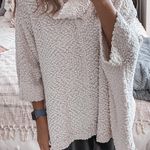 Boutique Cream Textured Oversized Sweater  Photo 0