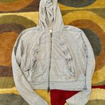 Free People Movement FP Movement Technolinen Game Plan Hoodie Crop Zip Up Sweatshirt Grey Size Small Photo 0