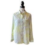 Pilcro  Women’s Butter Yellow Button Down Blouse Size S Lightweight Crinkle Shirt Photo 1