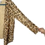 Chico's Chico’s Ocelot Animal Print Stretchy Mesh Open Front Long Sleeve Cardigan Photo 5