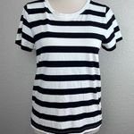 J. Crew Mercantile Women's Crew Kneck Striped Navy White Short Sleeve Tee Small Photo 0