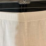 Marc Ware Hot Cotton Linen Cream Ivory White Pull On Casual Crop Capri Pants Size XL Photo 2