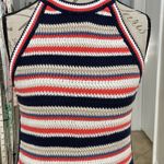 Gap  Sweater Tank Top Sz Small Striped Nautical Sleeveless Beach Bohemian Retro Photo 5