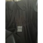 SheIn Women's Black Paper Waist suspenders wide leg dress pants size 6 Photo 3