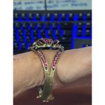 Strada rhinestone covered frog watch bracelet artsy quirky statement piece Photo 8