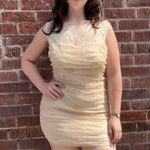 En Crême Beautiful en crème lace mini dress sz L Photo 0