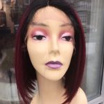 Red wine Burgundy bob Lace Wig 2020 Hairstyle New Size 10 Photo 1
