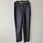 Wilfred Aritzia  The Melina Pant Gray Faux Vegan Leather High Rise Straight Leg Photo 4